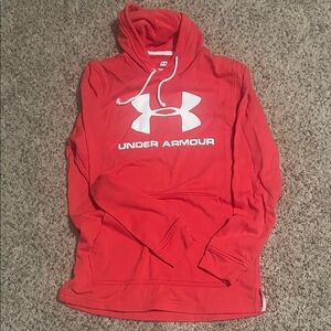 Under Armour Scarlet Hoodie with White Logo